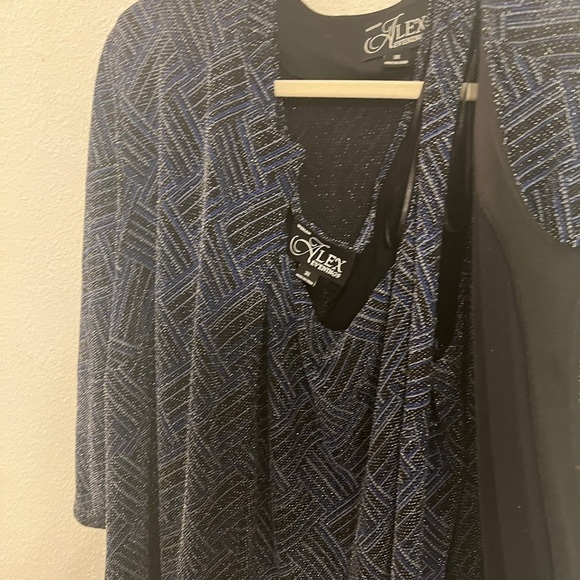 Alex Evenings 2-Piece Sparkle Twinset Jacket & Tank Top | Plus Size 3X - Picture 2 of 15